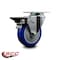 Service Caster 4'' Blue Poly Wheel Swivel Top Plate Caster Posi Brake SCC-20S414-PPUB-BLUE-PLB - alternate 3